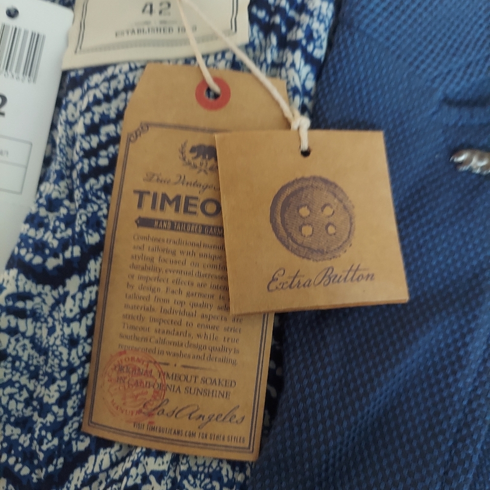 Timeout Blue Textured Blazer, NWT, size 42 - Picture 4 of 10